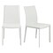 Homeroots Set of Two White Upholstered Leather Dining Side Chairs 523968 - alternate 9