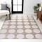 Jonathan Y Adrian Modern Geometric Circle Dot High-Low Beige/Cream 4 ft. x 6 ft. Area Rug SND105A-4 - alternate 1