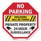 Signmission No Parking Violators Will Be Towed, 6 Inch X 6 Inch, Plastic Sign OC-P-6-85 - alternate 1