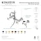 Kingston Brass Two-Handle Wall Mount Bridge Kitchen Faucet with Brass Sprayer, Antique Brass KS2443PXBS - alternate 5