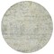 Homeroots 8' Sage Charcoal And Ivory Round Abstract Washable Indoor Outdoor Area Rug 604549 - alternate 9