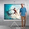 Pyle Projector Screen 84 in with Floor Standing Portable Fold-Out Roll-Up Tripod Manual, Mobile Movie PRJTP84 - alternate 5