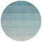 Homeroots 8' Teal Blue And Ivory Round Ombre Washable Indoor Outdoor Area Rug 595837 - alternate 8