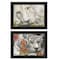 Homeroots Set Of Two Tiger Lily Dandy Lion 2 Black Framed Print Wall Art, 2PK 407197 - alternate 1