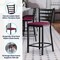 Flash Furniture HERCULES Black Ladder Back Metal Restaurant Counter Stool - Burgundy Vinyl Seat XU-DG697BLAD-24-BURV-GG - alternate 9