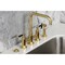 Kingston Brass Bridge Kitchen Faucet with Brass Sprayer, Brushed Brass KS8287CKLBS - alternate 5