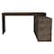 Homeroots 60" Dark Brown Wood L Shape Writing Desk 535154 - alternate 1