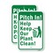 Signmission Pitch In! Help Keep Our Plant Clean, 12'' X 18'' 2 Signs, Heavy Gauge Aluminum, 2PK A-1218-2PACK-24889 - alternate 1