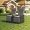 Homeroots 24" Brown Metal Outdoor Accent Chair with Storage with Brown Cushion 625687 - alternate 3