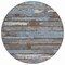 Homeroots 8' Chocolate Blue And Beige Round Striped Washable Indoor Outdoor Area Rug 616648 - alternate 5
