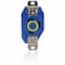 Leviton Flanged Locking Receptacle, L5-30R, 30 A, 125V AC, Single Phase, 2 Pole, Flush Mount, Blue 2610-BU - alternate 1