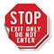 Signmission Stop Exit Only Do Not Enter, 4 inch X 4 inch, Vinyl Decal, 2PK OC-D-2PACK-4-10 - alternate 1