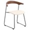 Leisuremod Lyra Collection Modern Chair in Walnut Color back and Taupe Seat LCWB-41TP - alternate 1