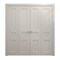 Sartodoors Sliding Closet Double Bi-fold Doors 96 x 84 inches, Ego 5012 Painted White Oak, Sturdy Tracks Mold EGO5012DBF-PWO-96x84 (4* 24x84) - alternate 1