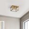 Jonathan Y Grayson 8" 1-Light Farmhouse Industrial Square Iron/Glass Case LED Flush Mount, Oil Rubbed Bronze/Bra JYL9553D - alternate 9