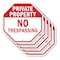Signmission Private Property No Trespassing, 10 inch X 10 inch, Aluminum Metal Signs, 5PK OC-A-5Pack-10-160 - alternate 1