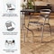 Flash Furniture Lila Bronze Metal Restaurant Stack Chair with Metal Slats TLH-017C-BZ-GG - alternate 16