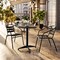 Flash Furniture Lila 23.5in Black Round Aluminum Indoor-Outdoor Table Set with 2 Black Slat Back Chairs TLH-ALUM-24RD-017BK2-GG - alternate 17