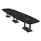 Skutchi Designs Arc Rectangle Meeting Room Table, 45 in W, 192 in L, Black HAR-AREC-48X192-DOU.BK-U999ST19-EBLK - alternate 1