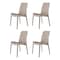 Homeroots Set of Four Taupe Heavy Duty Plastic Outdoor Stacking Dining Chairs, 4PK 565253 - alternate 1