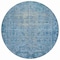 Homeroots 8' Blue Round Oriental Washable Indoor Outdoor Area Rug 607532 - alternate 8