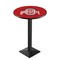 Holland Bar Stool Co 36" Blk Wrinkle Ohio State Pub Table, 36" dia. Top L217B3636OhioSt - alternate 1