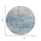 Homeroots 8' Aqua And Beige Round Abstract Washable Indoor Outdoor Area Rug 631445 - alternate 6