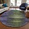 Homeroots 8' Purple Lilac And Lavender Round Striped Washable Indoor Outdoor Area Rug 577994 - alternate 7
