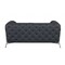 Homeroots 69in Gray And Silver Italian Leather Loveseat 477574 - alternate 5