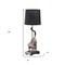 Homeroots 24" Antiqued Gold Monkey Table Lamp With Black Drum Shade 524263 - alternate 6