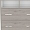 Homeroots 32" Light Gray Two Drawer Dresser With Open Shelving 544029 - alternate 7