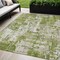 Homeroots 5' X 8' Green And Ivory Abstract Washable Indoor Outdoor Area Rug 597957 - alternate 1