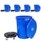 Magnum Tool Blue 32 Gallon Trash Can Set, Trash Can, Quiet Dolly, and Reinforced Lid, 5 Set CMTC-CLD0-32B05 - alternate 1
