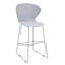 Homeroots Set of Two 26" Gray Heavy Duty Plastic and Metal Low Back Counter Height Bar Chairs, 2PK 555092 - alternate 6