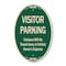Signmission Visitor Parking Violators Will Be Towed Away , 12 In X 18 In Architectural, Heavy Gauge Aluminum A-OV-G-1218-9870 - alternate 1