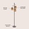 Jonathan Y Isla 70.75" 3-Light Mid-Century Bohemian Metal/Rope LED Floor Lamp, Black/Natural JYL1150A - alternate 9