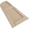 Ekena Millwork Hand Hewn 2 Equal Louver w/Quarter Round Arch Top Faux Wood Shutters, 18W x 76H 58 Low Side, PR SHULVQ18X76HHPR - alternate 10