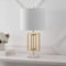 Jonathan Y Anya 20.25" Organic Modern Geometric Interlocking Rectangular Metal LED Table Lamp w/Marble Base, Gol JYL1039A - alternate 10