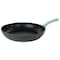 Oster Rigby 9.5 Inch Aluminum Nonstick Frying Pan in Blue with Pouring Spouts 127539.01 - alternate 1