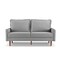 Homeroots 69" Gray Velvet Sofa With Dark Brown Legs 543723 - alternate 1