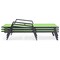 Leisuremod Marlin Patio Chaise Lounge Chair with Armrests in Black Aluminum Frame, Green MLABL-77G - alternate 8
