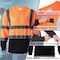 Protectx Long Sleeve T-Shirt, Class 2, Type R, Polyester, Orange, M, 3 PK ST-150LS1-OR-M-03 - alternate 8