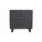 Homeroots 24" Gray Solid Wood Distressed Carved Scrollwork Two Drawer Nightstand 555406 - alternate 1