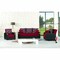 Homeroots 87" Red Polyester Convertible Futon Sleeper Sofa And Toss Pillows With Storage 607144 - alternate 8