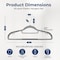 Serenelife Grey Plastic Clothes Hangers with Rubber Pads, Durable, Non-Slip, 360 degrees Swivel Metal, 50PK SLHRBGY50 - alternate 4