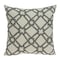 Homeroots 20" Beige and Gray Diamond Cotton Throw Pillow With Embroidery 529335 - alternate 5