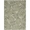 Homeroots 5' X 7' Ivory And Green Palm Leaf Indoor Outdoor Area Rug 552509 - alternate 7