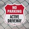 Signmission No Parking Shield Sign Active Driveway, 6 Inch X 6 Inch, Plastic Sign SHI-P-6-397 - alternate 4