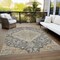 Homeroots 5' X 8' Charcoal Gray And Brown Oriental Washable Indoor Outdoor Area Rug 605230 - alternate 7