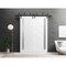 Sartodoors Sliding Closet Barn Bypass Doors 84 x 80in, Painted White W/ Frosted Glass, Sturdy 8ft Rails PLANUM0660BBB-BEM-84 - alternate 1